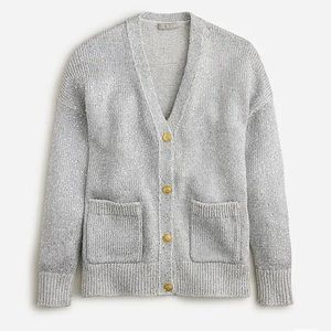 J Crew Sequin V-neck cardigan sweater Size Small
